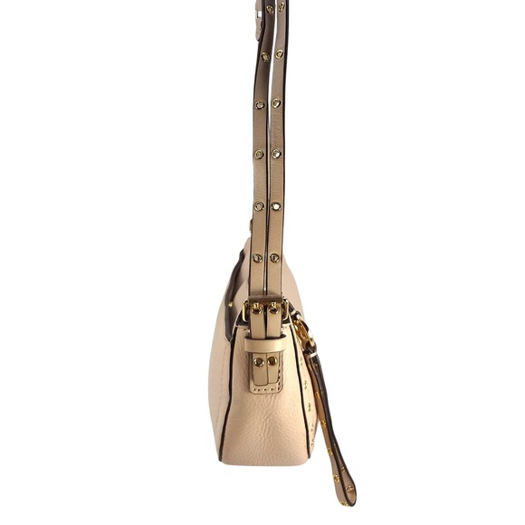 Michael Kors Camden Small Studded Dusty Pink Leather Pouchette Shoulder Bag - Picture 5 of 12